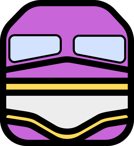 Commuter Rail Train Glyph